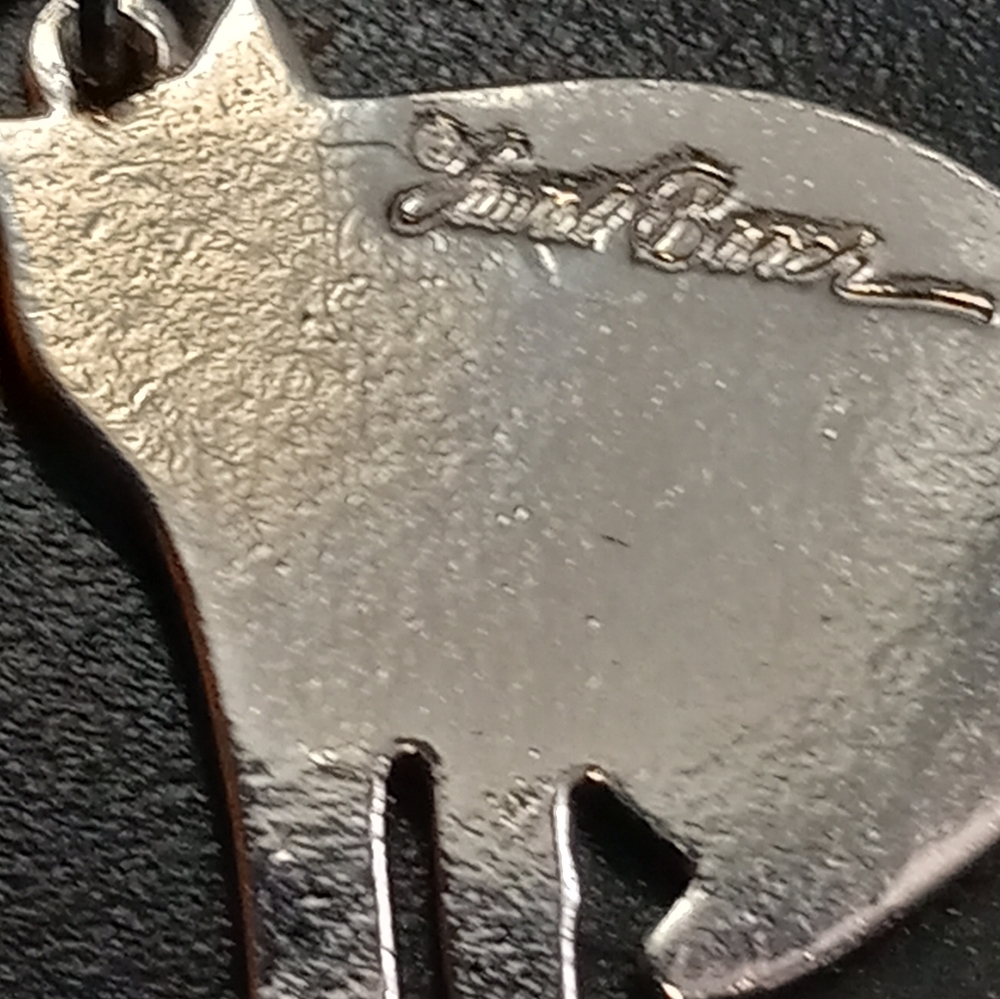 Vintage Silver Tone Laurel Burch Cat Charm Pendant - Picture 4 of 8